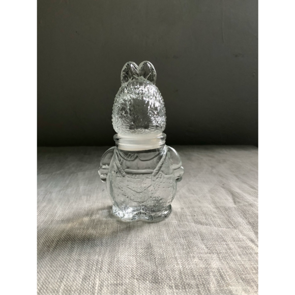 Cute Vintage Collectible Glass Bunny Jar Table Top Decor